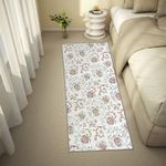 Welspun Blissful Runner for Living Room | 2 x 5 Feet | Indoor Floor Rugs for Bedroom | Suitable for Home or Office | Anti Skid | Machine Washable Carpet | Light Beige