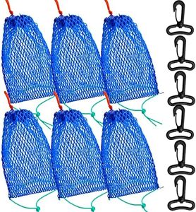 Milkary Crab Trap Bait Bags, 6Pcs Sports Style Crab Mesh Traps with Rubber Locker for Crawfish, Shrimp, Fish