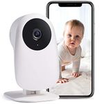 Nooie Baby Monitor 2K WiFi Smart Baby Camera with Night Vision Motion & Sound Detection 2.4Ghz Remote Control Camera for Indoor Baby Nanny and Pet Monitor, Compatible with Alexa