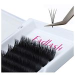 Fadlash Easy Fan Lashes D Curl 0.07 13mm Single Lashes Russian Lashes Natural Look Self Fanning Eye Lashes Automatic Blooming Russian Eyelashes Extensions(0.07-D-13)