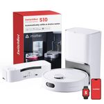 SwitchBot S10 Robot Vacuum Cleaner with Mop, Robotic Vacuum with Dual Station, Self Draining/Refilling, Auto Mop Washing/Drying, Liftable Mop, 6500Pa Suction, Self Emptying for 70 Days Hands-Free
