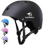 Lyefancy Kids Bike Helmet, Toddler Helmet for 2-13 Years Old Boys Girls, Children Helmet Adjustable Kids Helmet for Cycling, Biking, Scooter, Skating(Black, S)