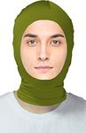 VSVO Kids Army Green Open Face Lycra Zentai Hood Mask (Kids, Army Green)