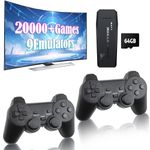 Retro Game Console - Retro Game Stick,2024 Upgrade Plug and Play Video Game Console Built in 25400+Games,Dual 2.4G Wireless Controllers,4K HDMI Output,15 Classic Emulators (64G Memory Card)