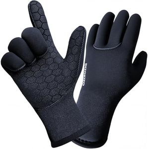 PAWHITS Wetsuit Gloves 3mm Neoprene Gloves Thermal Anti-Slip Diving Gloves for Men Women (M)