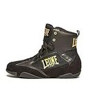 LEONE 1947 Unisex_Adult Premium Boxing Shoes, Black, 8 UK