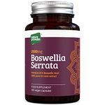 Boswellia Serrata Capsules/Tablets (2000mg 5:1 Extract) Made in UK by Nature Provides - 180 Vegan Caps, 6 Months Supply, 65% Boswellic Acid, Indian Frankincense, Joint Support, Anti-Inflammatory