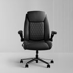 Frido 3D Posture Plus Ergonomic Chair | Adjustable Lumbar Support & 135° Recline | For Lumbar Pain & Posture Correction | Leather Chairs For Office Work, Home, Gaming | 150 kg Capacity (Premium Black)