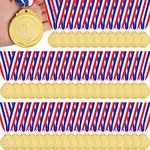 Sasylvia 120 Pcs Gold Silver Bronze Prizes Award Medals Winner Medals for Awards Adults Medals for Baseball Softball Sports Spelling Bees Competitions 2 Inch(Gold,1st)