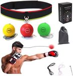 Boxing Reflex Ball, 3 Difficulty Levels Boxing Ball with Headband, Boxing Training Equipment MMA Gear, Great for Speed and Hand Eye Coordination Training, Kids Boxing Equipment