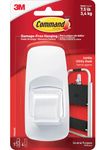 Command Jumbo Self Adhesive, Plastic Utility Hook , 1 hook and 4 strips , White