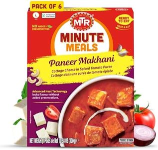 MTR - Minute Meals: Paneer Makhani - Cottage Cheese in Spiced Tomato Puree - Tasty Indian Meal with No Added Preservatives - A Quick Meal Suitable for Vegetarians, Ready in Minutes! (Pack of 6)
