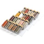 WIZZARTPRINTS Drawer Organizer 4Tier,Tiered Shelf Acrylic Seasoning Organizer Under Cabinet Rack, Clear Spice Rack Tray, Kitchen Seasoning Jars Drawers Insert(Jars Not Included/Expandable From9"-18")