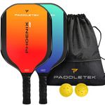 Paddletek Phoenix G6 Graphite Pickleball Paddle Set of 2 | Professional Pickleball Paddles with Honeycomb Core, Polycarbonate Surface, Graphite PolyCore & High Tack Performance Grip | USAPA Approved