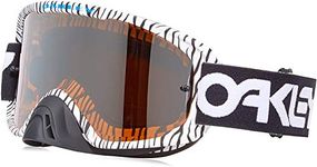 Oakley O2 MX FP Men's Dirt MotoX Motorcycle Goggles Eyewear - White Bengal/Black Iridium+Clear / One Size Fits All