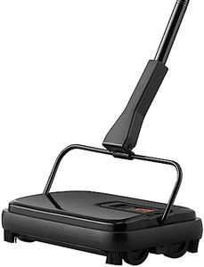 VEVOR Carpet Sweeper, 200 mm Sweeping Paths, Floor Sweeper Manual Non Electric, 300 ml Dustbin Capacity with Comb for Home Office Rugs Hardwood Surfaces Wood Floors Laminate, Cleans Dust Pet Hair