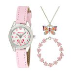 Ravel Children's 'Little Gems' Butterfly Watch and Silver Plated Jewellery Set