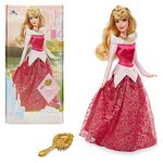 Disney Store Official Princess Aurora Classic Doll for Kids, Sleeping Beauty, 29cm/11”, Includes Brush with Moulded Details, Fully Posable Toy in Glittering Outfit - Suitable for Ages 3+