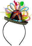 Skeleteen Womens Fiesta Sombrero Headband - Mexican Fancy Fascinator Girls Hair Accessories for Kids and adults