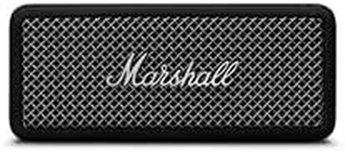 Marshall Emberton II Compact Portable Bluetooth Speaker with 30+ Hours of Playtime, (360° Sound), Dust & Waterproof (IP67) Black & Steel.