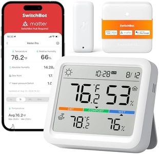 SwitchBot Meter Pro, Digital Hygrometer & Thermometer - Wireless Indoor Temperature & Humidity Monitor with Bluetooth App Control, Real-Time Alerts, Works with Apple Home