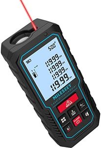 Laser Measure Device, MiLESEEY 393ft Digital Laser Tape Measure with Upgrade Electronic Angle Sensor, ±2mm Accuracy, Area Measurement,Volume and Pythagoras, 2" LCD Backlit,Mute, Battery Included