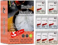 YUHO Shirataki Konjac Pasta and Rice Variety 8 Pack Inside, Vegan, Low Calorie Food, Keto Friendly, Low Carbs, Holiday Gifts, Healthy Diet Pasta 1520g, 3 Noodles, 3 Fettuccine and 2 Rice