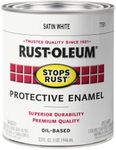 Rust-Oleum 7791502 Protective Enamel Paint Stops Rust, 32-Ounce, White Satin Finish