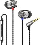 SoundMAGIC E10C Wired Earbuds with Microphone HiFi Stereo Earphones Noise Isolating in Ear Headphones Powerful Bass Tangle Free Cord (Gunmetal)