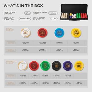 SLOWPLAY Godel 14g Poker Chips Set – 500 Piece Casino Quality