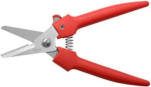 Clauss Spring-Action Stainless Steel Wire Cutters/Pruning Shears for Gardening, Red, 7.5’’ (33503)