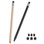 StylusHome Stylus Pens for Touch Screens (2 Pcs), Sensitivity Capacitive Stylus 2 in 1 Touch Screen Pen with 6 Extra Replaceable Tips for iPad iPhone Tablets Samsung Galaxy All Universal Touch Devices