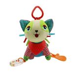 Navy Zone Baby Imported Animal Soft Rattle Toys, Hanging Stroller Toy, Car seat Toy for Unisex Baby (Cat)