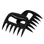 Meat Claws for Shredding - BBQ Accessories Tools Utensils - Pulled Pork Claws - Shredder Forks for Barbecue Cooking Kitchen - Heat Resistant ABS BPA3 Durable Plastic - Set of 2 Bear Paws in Black