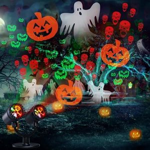 Halloween Lights Projector, Halloween Decorations Lighting Projector, with Timer Led Halloween Pumpkin Ghost Demon Light, for Holiday Party Garden Patio Yard Outdoor Indoor Halloween Landscape Decor