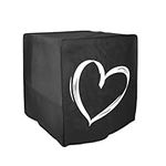kwmobile Cover Compatible with Ninja MAX PRO (6,2L) Cover - for Air Fryer - Brushed Heart White/Black