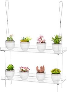 Clear Hanging Window Plant Shelves,Indoor Windows Wall Hanging Plant Stand Flower Display,Flower Pot Organizer Storage for Window Grow Herbs,Microgreens,Succulents,Flower
