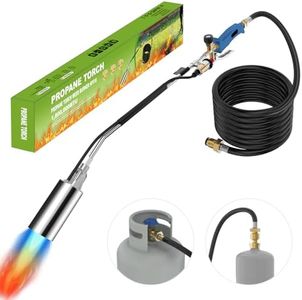 Propane Torch Burner Weed Torch Portable Garden Weed, High Output 1,800,000 BTU with 11.5FT Hose,for Weeds, Roof Asphalt, Ice Snow, Wood, Garden,BBQ
