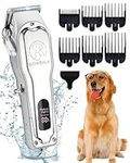 Dog Clippers for Grooming for Thick Coats: Low Noise Rechargeable Cordless Pet Shaver - Dog Grooming Kit for for Heavy Hair