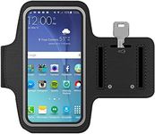 MMOBIEL Arm Phone Holder For Running Compatible with Samsung Galaxy S21 Ultra / A71 / A22 / A13 / A12 and Other Models up to 7.5 inch - Stretchable Running Phone Holder Armband Incl Key Holder - Black