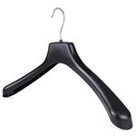 The Hanger Store 12 Plastic Coat Hangers with Broad Ends for Coats and Jackets, 42cm