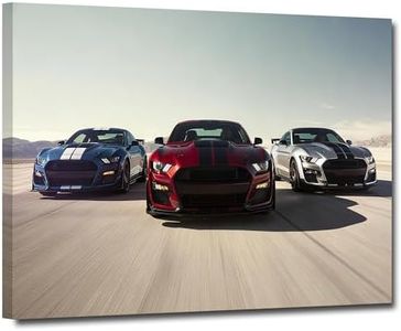 ZHIYYHAO Muscle Cars Boys Room Wall Decor Framed Modern Artwork Unique Gift Idea for Boys Teen Man （car-19，42.00L X28.00W''）