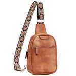 BOSTANTEN Sling Bag for Women Crossbody Purse Small Leather Crossbody Bags Fanny Pack for Travel Coffee