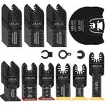 LEILUO 32 Pcs Multitool Accessories Kit for Wood Nails Drywall Cutting Universal Oscillating Saw Replacement with Storage Bag Compatible with DeWalt Dremel Makita and More