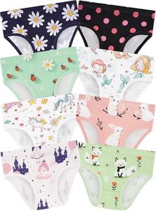 BliBliTaTa Girls' Underwear,Soft Cotton Tagless Panties for Toddlers' & Little Kids' Comfort,Breathable Briefs in Sizes 18-24 Months,2T,3T,4T,5T,6T,7,8,10,12 Years Old,8-Pack Foxes-4T