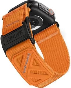 Compatible Apple Watch Ultra Bands for Men, Wide Soft Nylon Sport Loop, Sturdy Magnetic Buckle for iWatch 49mm (Ultra2/3), 46mm (11/10 Series), 45mm (9/8/7), 44mm (SE3/2/SE/6/5/4), 42mm (3/2/1)