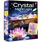 EggBox Gemstone Dig Kit – Dig Up 6 Real Gemstones and Crystals Display with Night Light，DIY Decoration Kit, Science Kits For Kids Age 6-10, Gem Digging Kit, Educational Toys Gift for Girls and Boys