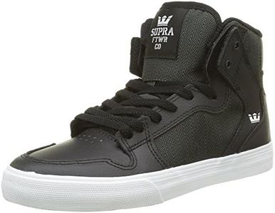 SupraVAIDER - Scarpe da Ginnastica Basse Unisex – Bambini, Nero (Schwarz (Black - White 002)), 38