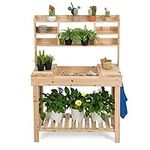 HAPPYGRILL Potting Bench Table, 60.