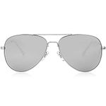 SOJOS Classic Aviator Polarized Sunglasses for Men Women Vintage Retro Style,Silver/Silver